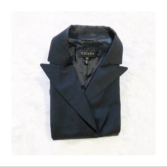 Escada Formal Black Button Down Blazer sz36 - Picture 3 of 7